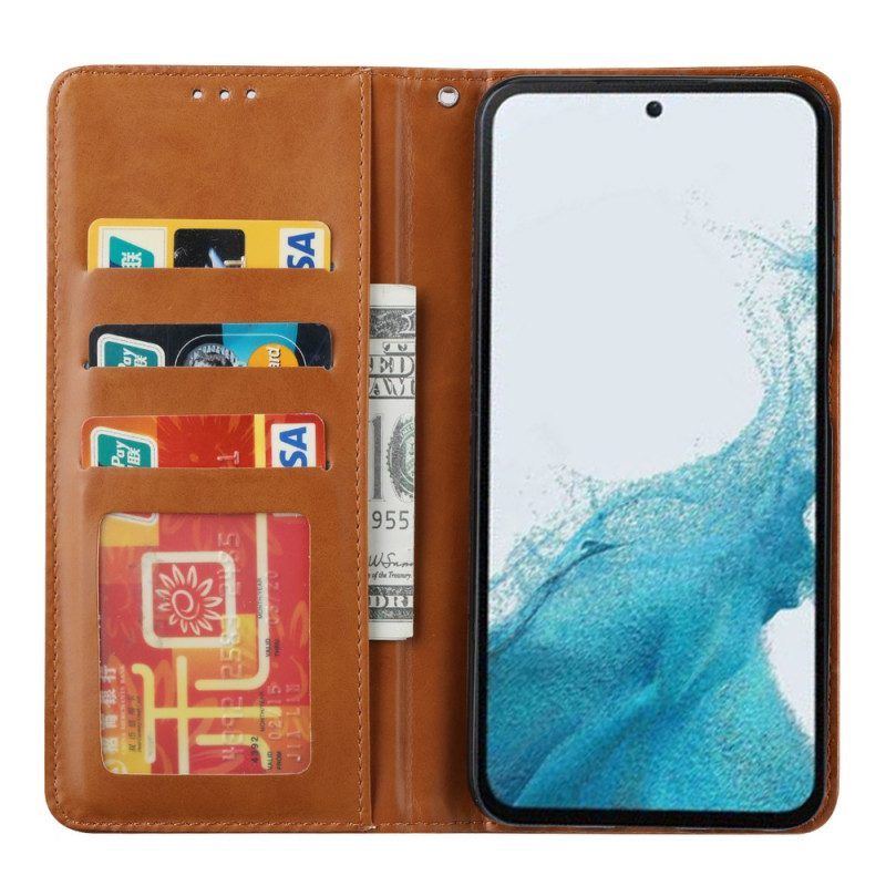 Schutzhülle Für Samsung Galaxy A54 5G Flip Case Kartenhalter Aus Kunstleder