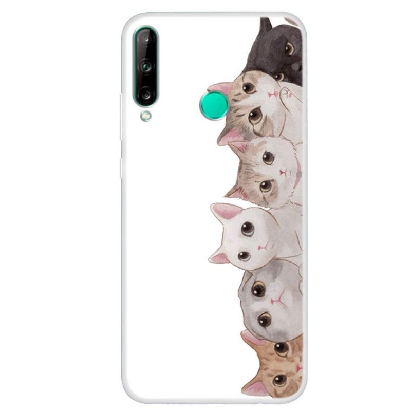 Hülle Huawei P40 Lite E / Y7p Handyhülle Hörende Katzen