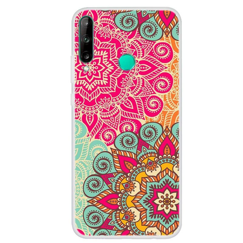 Hülle Huawei P40 Lite E / Y7p Rot Mandala-Trend