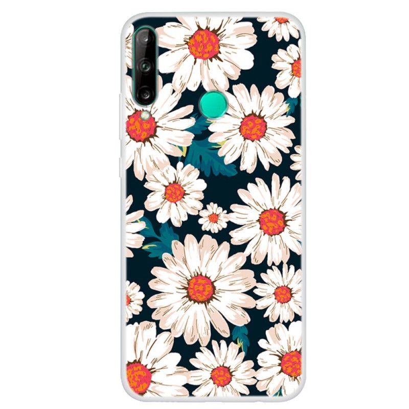 Hülle Huawei P40 Lite E / Y7p Weiß Freiheitsblumen