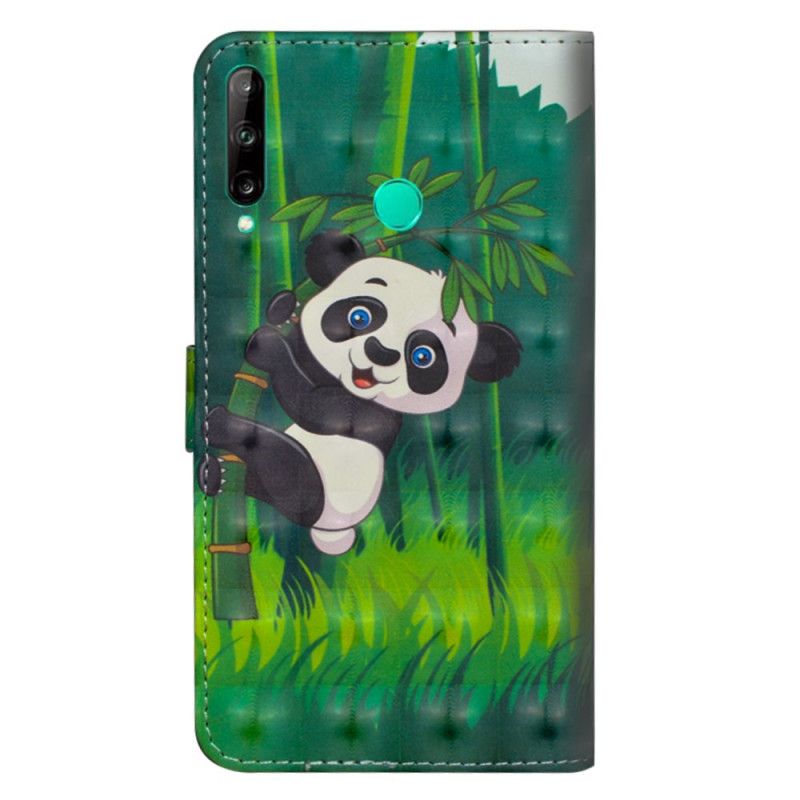 Lederhüllen Huawei P40 Lite E / Y7p Handyhülle Panda Und Bambus