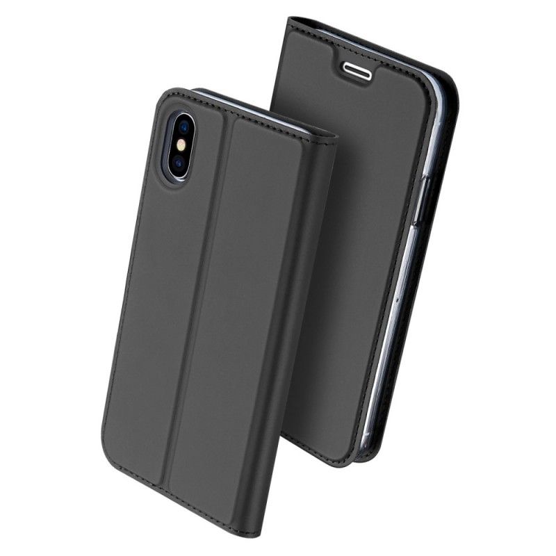 Flip Case iPhone X Schwarz Harmonisch