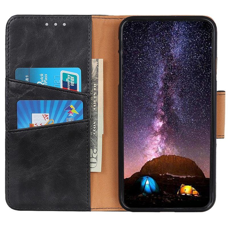 Flip Case Für Xiaomi Redmi Note 11 / 11S Flip Case Texturierte Magnetische Klappe