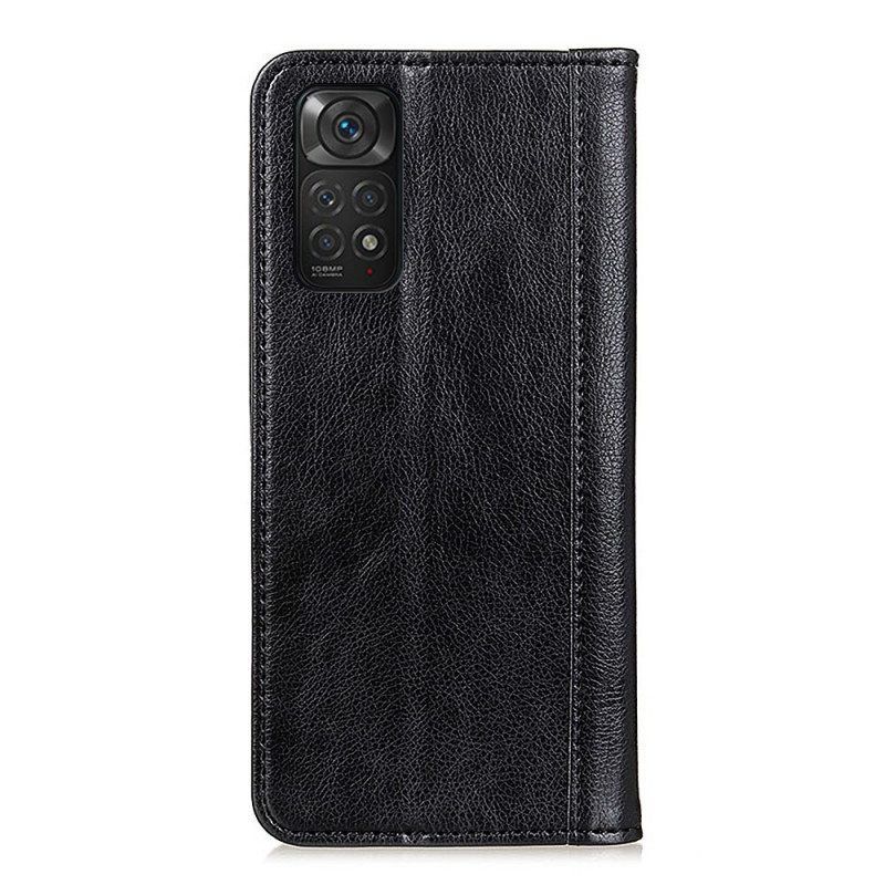 Schutzhülle Für Xiaomi Redmi Note 11 / 11S Flip Case Eleganz Aus Gespaltenem Litschi-leder