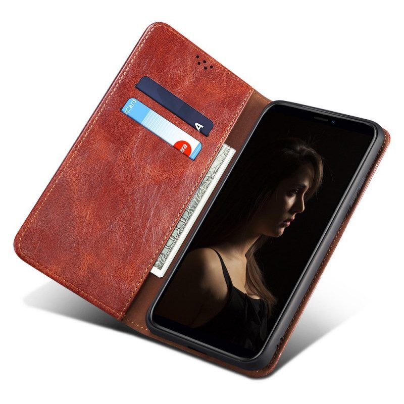 Schutzhülle Für Xiaomi Redmi Note 11 / 11S Flip Case Gewachstes Kunstleder