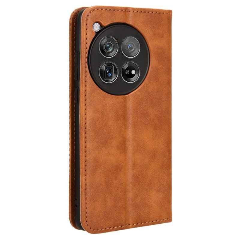 Flip Case Oneplus 12 5g Retro-textur