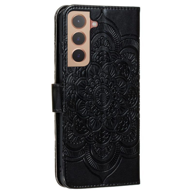 Flip Case Für Samsung Galaxy S22 Plus 5G Vollständiges Mandala