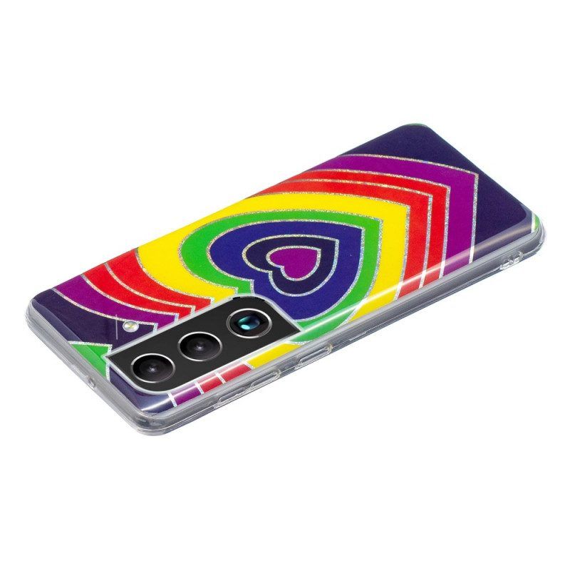 Hülle Für Samsung Galaxy S22 Plus 5G Psychedelisches Herz