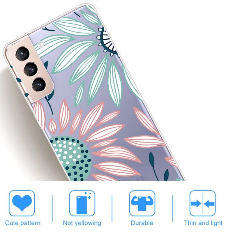 Hülle Für Samsung Galaxy S22 Plus 5G Transparente Eine Blume