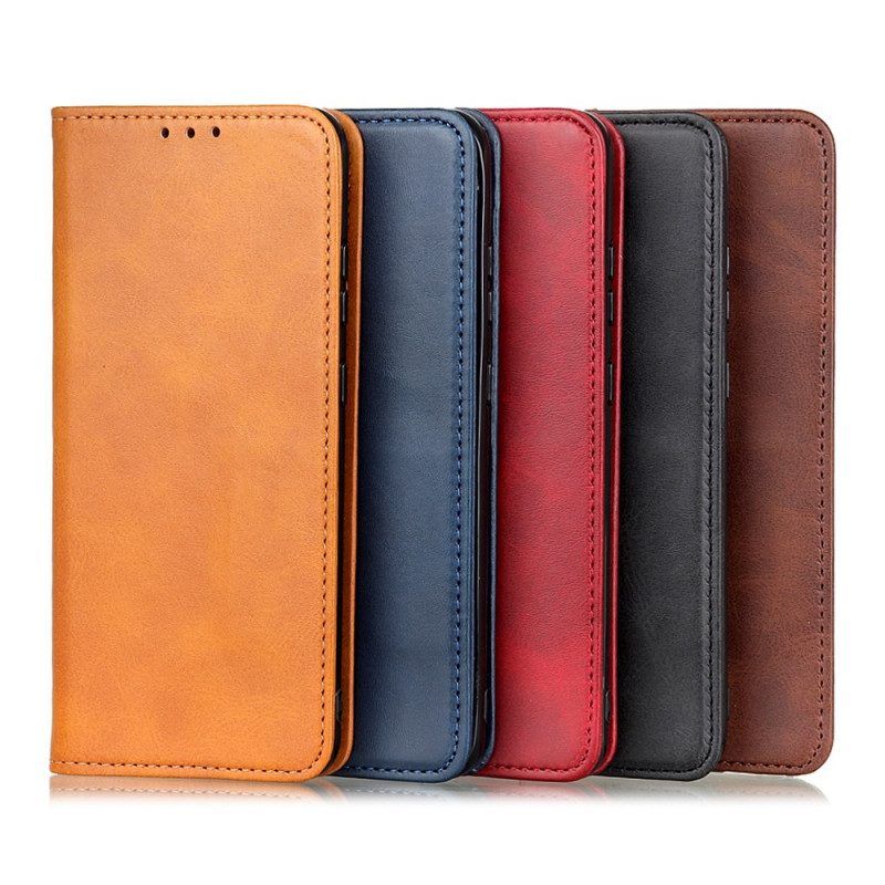 Schutzhülle Für Samsung Galaxy S22 Plus 5G Flip Case Elegantes Spaltleder