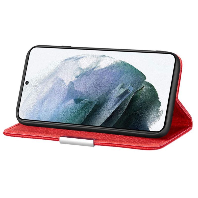 Schutzhülle Für Samsung Galaxy S22 Plus 5G Flip Case Kunstleder Litschi Ultra Chic