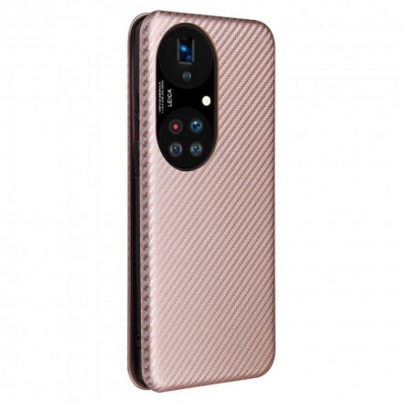 Flip Case Huawei P50 Pro Kohlefaser