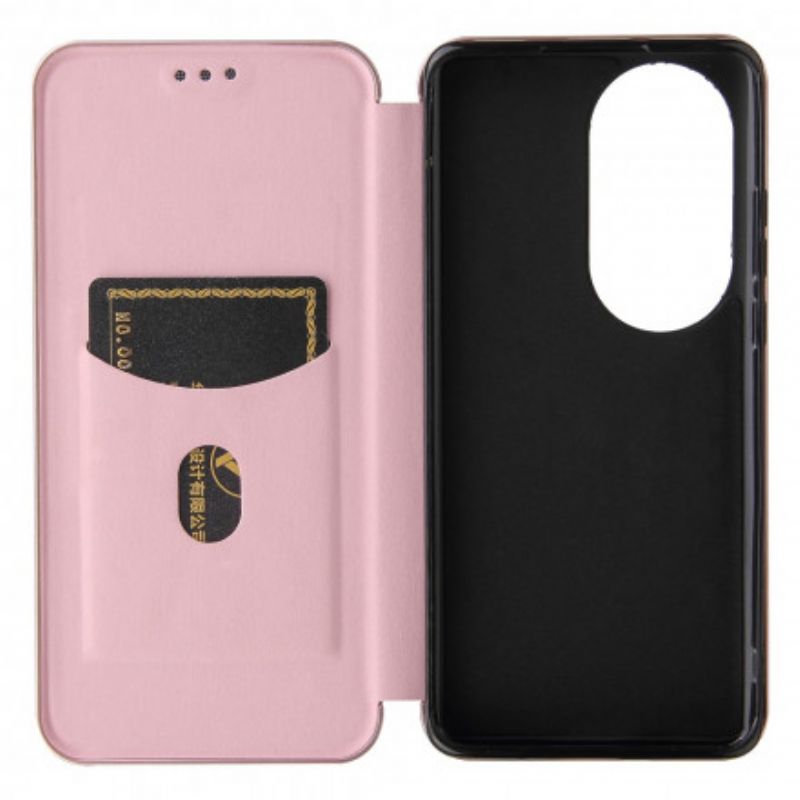 Flip Case Huawei P50 Pro Kohlefaser