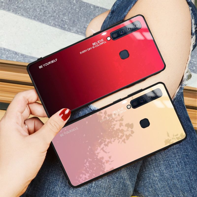 Hülle Für Samsung Galaxy A9 Rot Sei Du Selbst Gehärtetes Glas