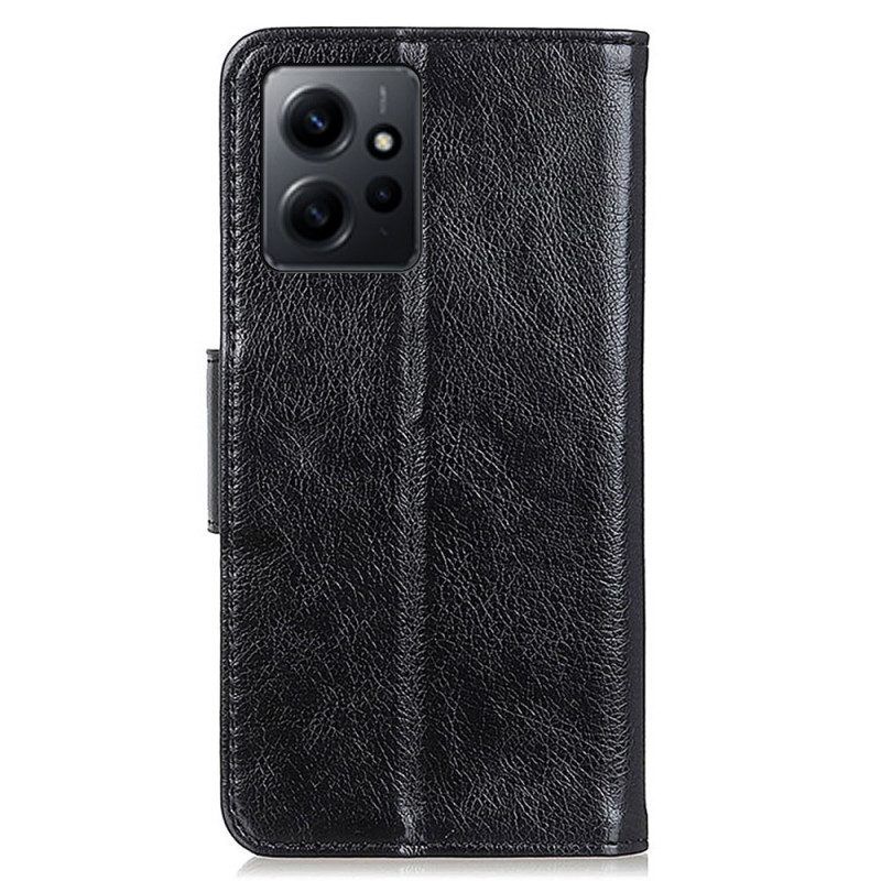 Flip Case Für Xiaomi Redmi Note 12 4G Gespaltenes Nappaleder