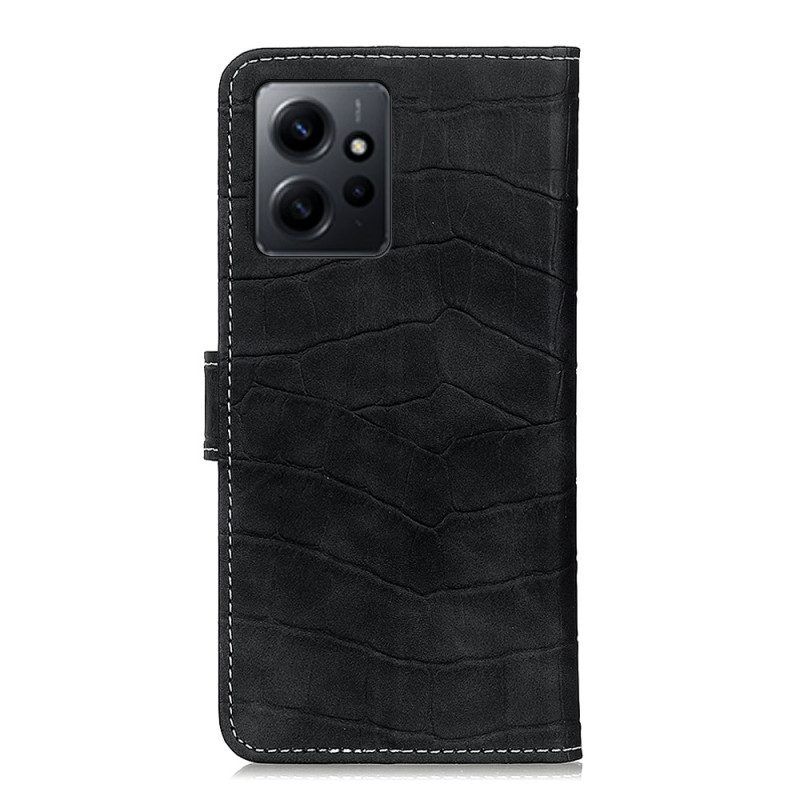 Flip Case Für Xiaomi Redmi Note 12 4G Krokodil