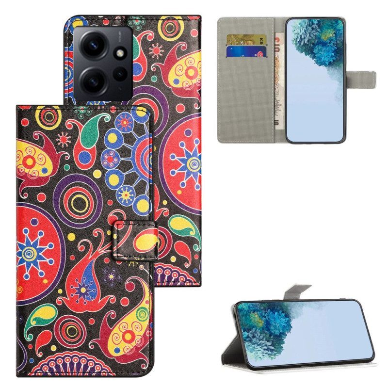 Flip Case Für Xiaomi Redmi Note 12 4G Paisley