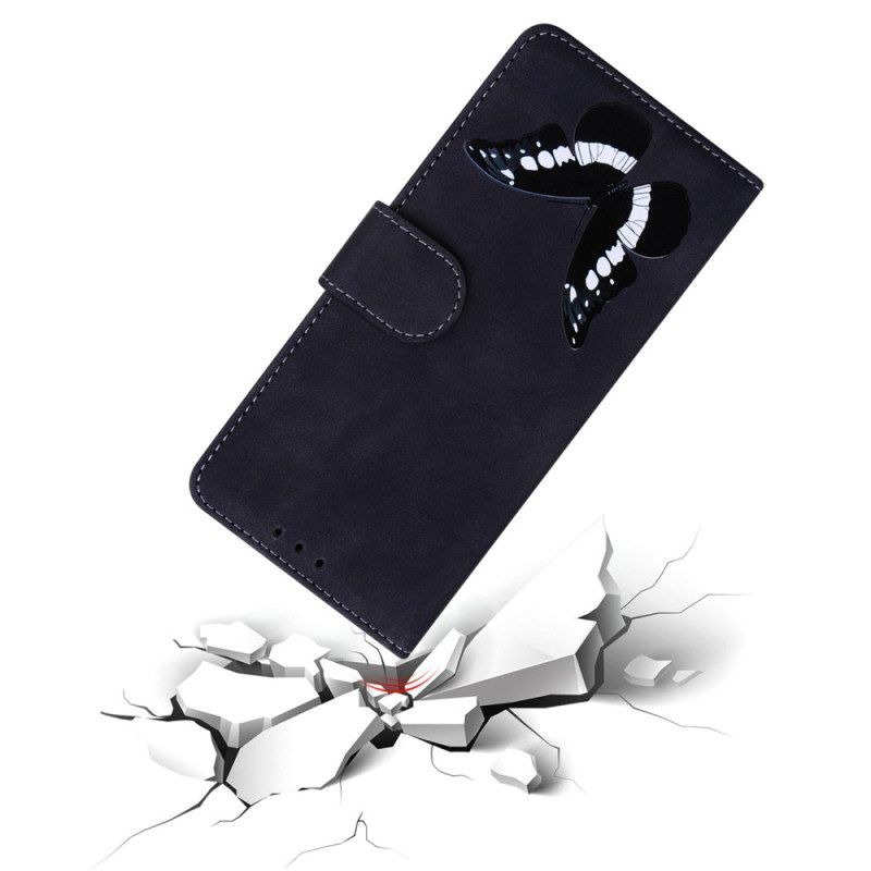 Flip Case Für Xiaomi Redmi Note 12 4G Schmetterlingsdesign