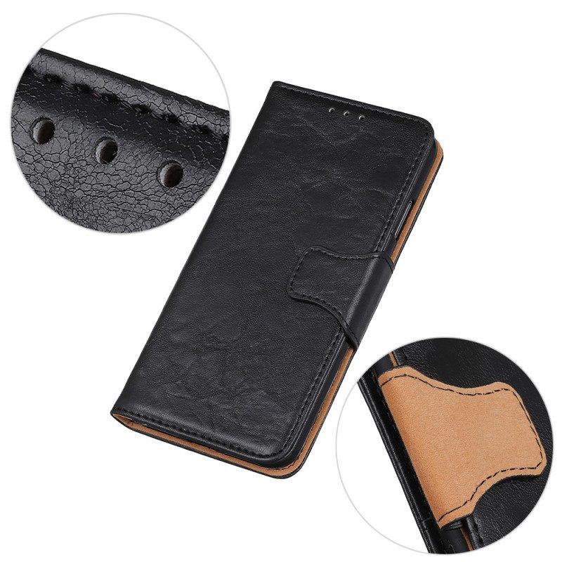 Flip Case Für Xiaomi Redmi Note 12 4G Wendeverschluss Aus Spaltleder