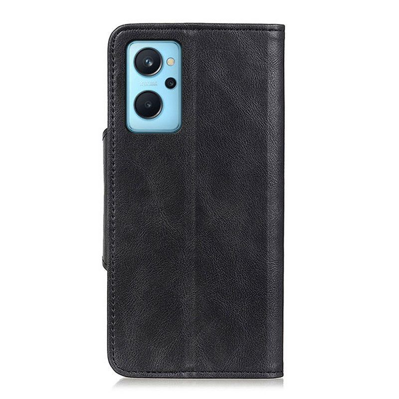 Flip Case Für Realme 9i Knopf Aus Kunstleder