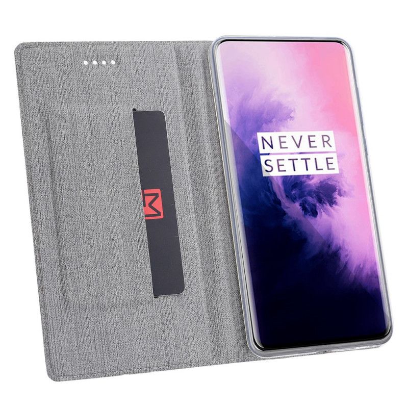 Flip Case OnePlus 7T Pro Schwarz Strukturiert