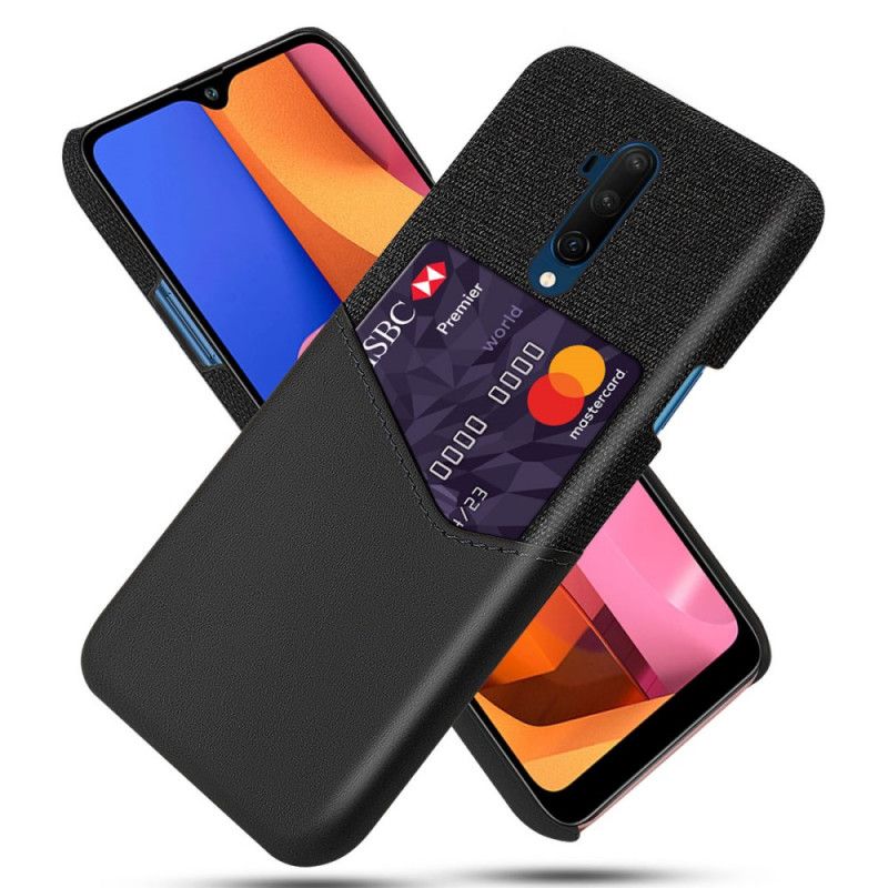 Hülle OnePlus 7T Pro Schwarz Ksq Kartenhalter