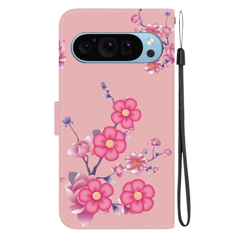 Lederhüllen Für Google Pixel 9 Sakura Mit Riemen