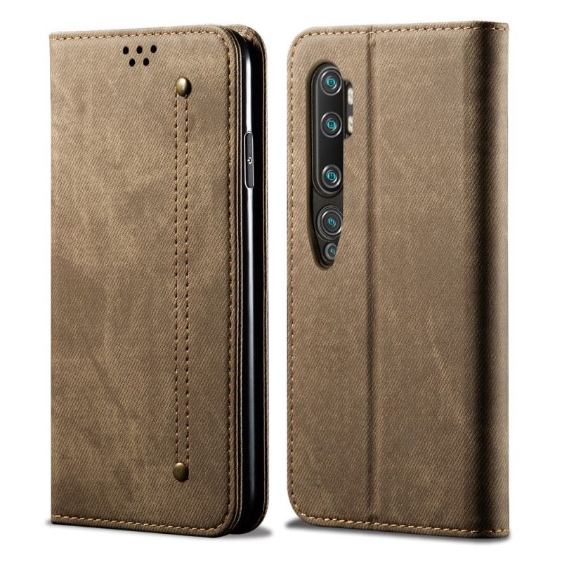 Flip Case Xiaomi Mi Note 10 / 10 Pro Schwarz Jeansstoff