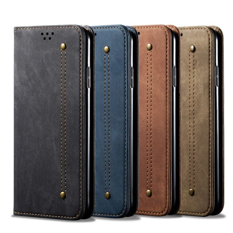 Flip Case Xiaomi Mi Note 10 / 10 Pro Schwarz Jeansstoff