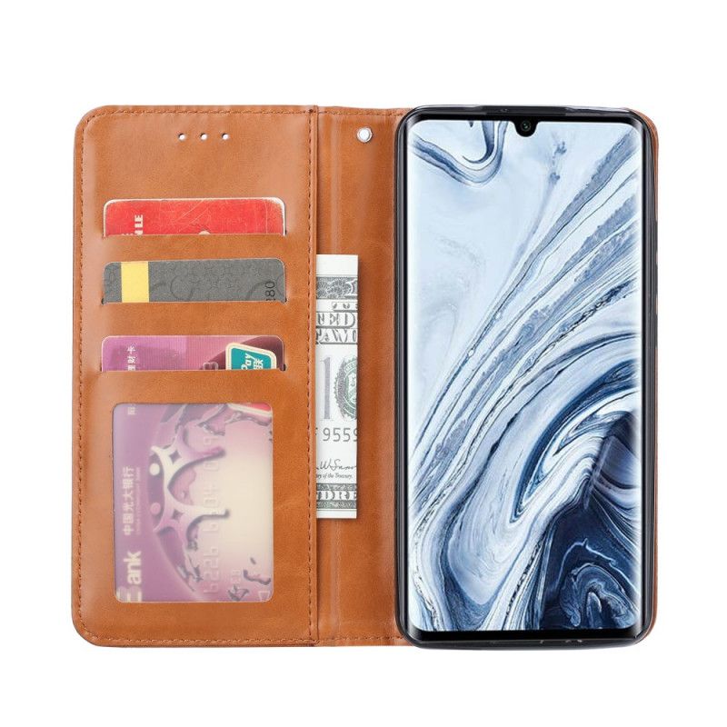 Flip Case Xiaomi Mi Note 10 / 10 Pro Schwarz Kartenhalter Aus Kunstleder