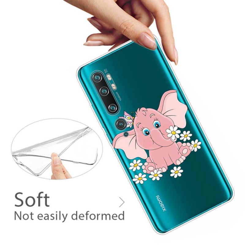 Hülle Xiaomi Mi Note 10 / 10 Pro Handyhülle Transparenter Rosa Elefant