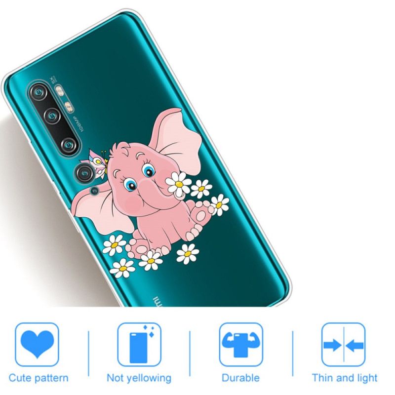 Hülle Xiaomi Mi Note 10 / 10 Pro Handyhülle Transparenter Rosa Elefant