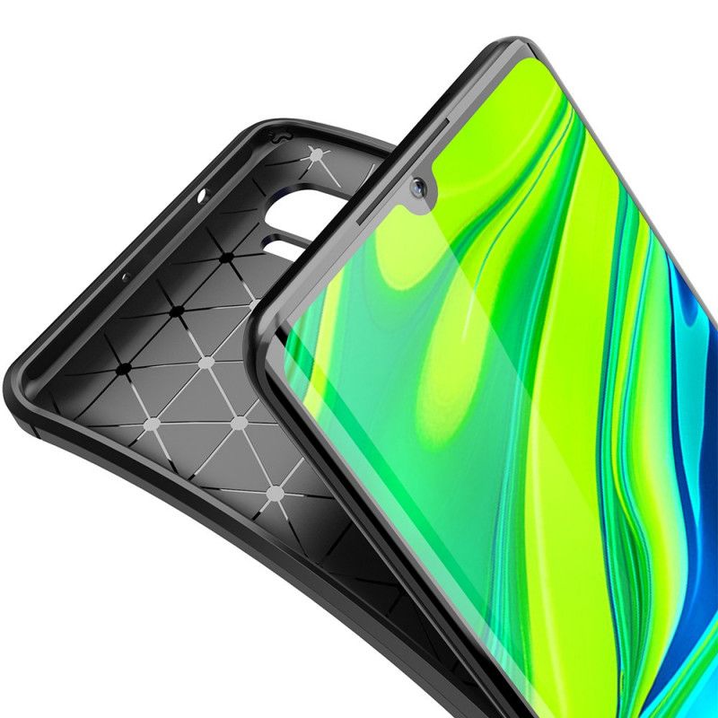 Hülle Xiaomi Mi Note 10 / 10 Pro Schwarz Flexible Kohlefaser