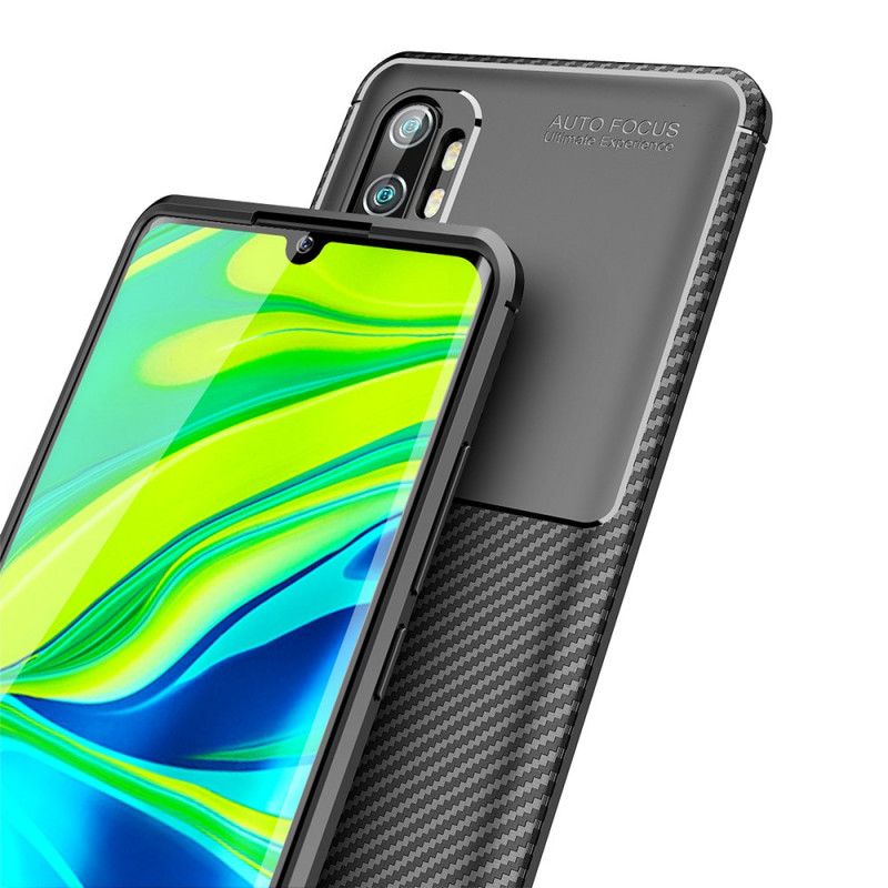 Hülle Xiaomi Mi Note 10 / 10 Pro Schwarz Flexible Kohlefaser