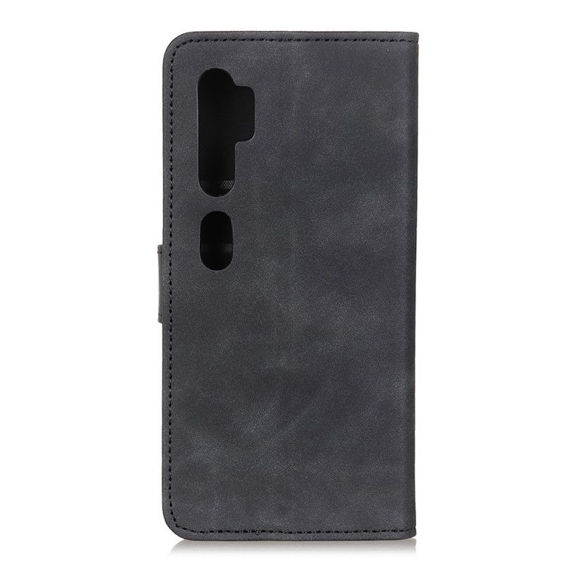 Lederhüllen Für Xiaomi Mi Note 10 / 10 Pro Schwarz Vintage Khazneh Ledereffekt Matt