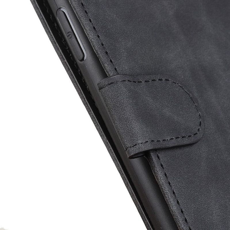 Lederhüllen Für Xiaomi Mi Note 10 / 10 Pro Schwarz Vintage Khazneh Ledereffekt Matt