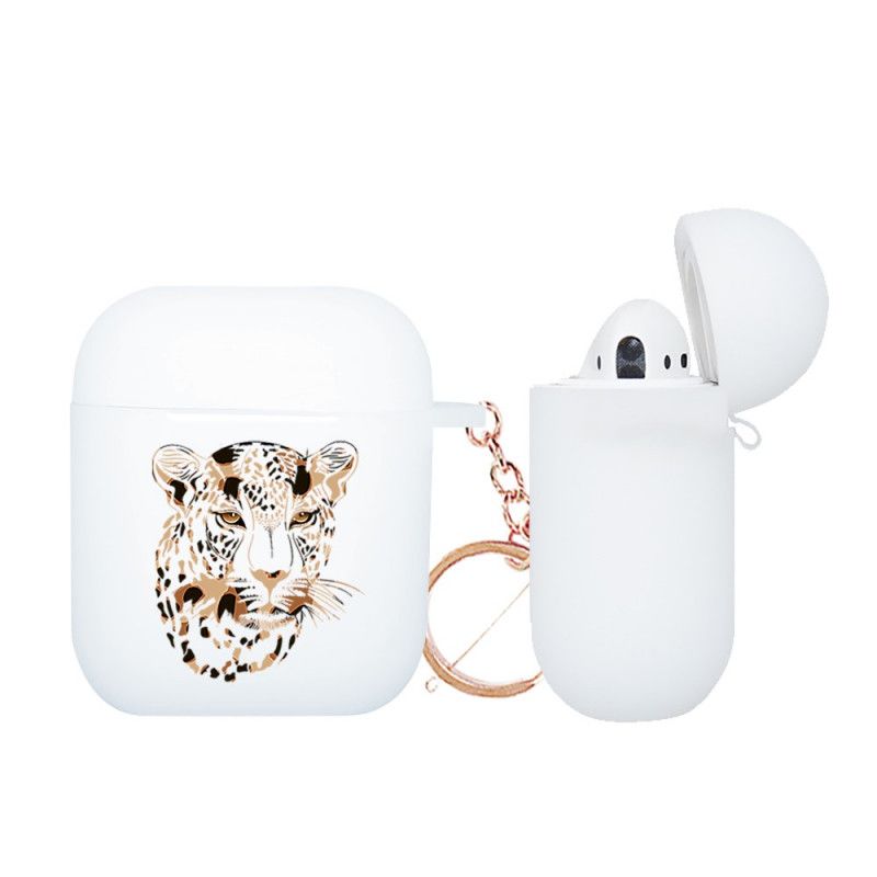 Hülle AirPods Grün Leopardenserie Nxe Mit Karabiner