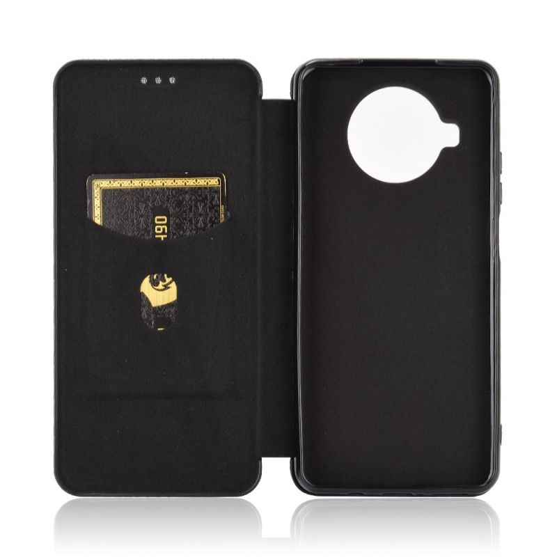 Flip Case Für Xiaomi Mi 10T Lite 5G / Redmi Note 9 Pro 5G Schwarz Kohlefaser