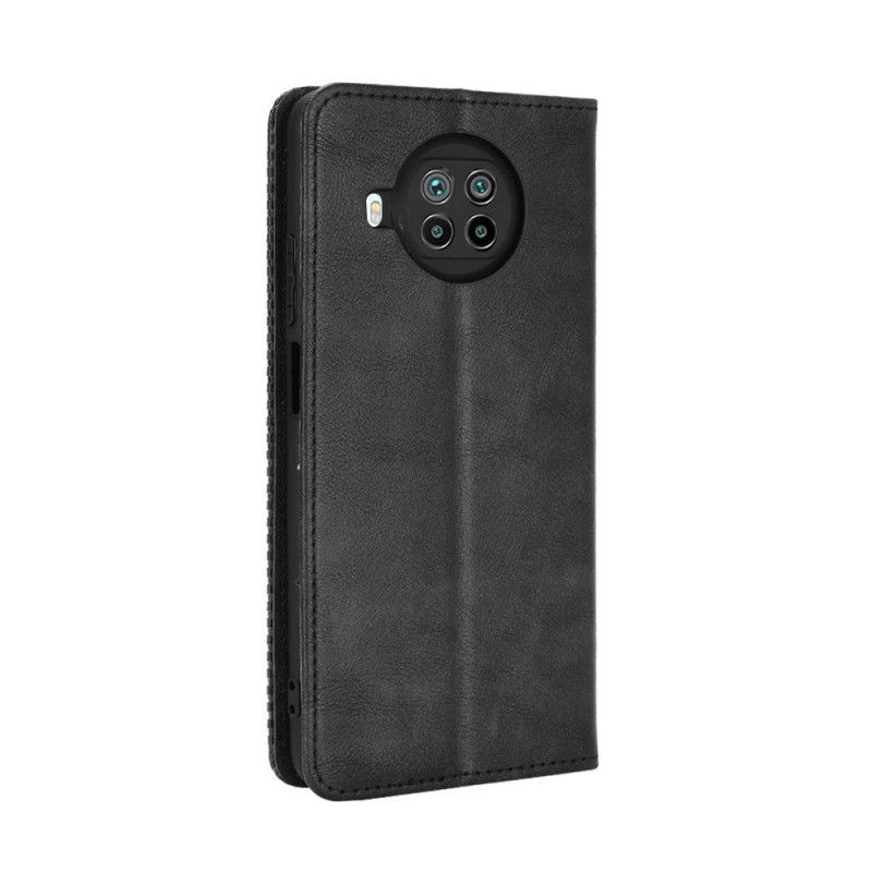 Flip Case Xiaomi Mi 10T Lite 5G / Redmi Note 9 Pro 5G Schwarz Handyhülle Vintage-Effekt