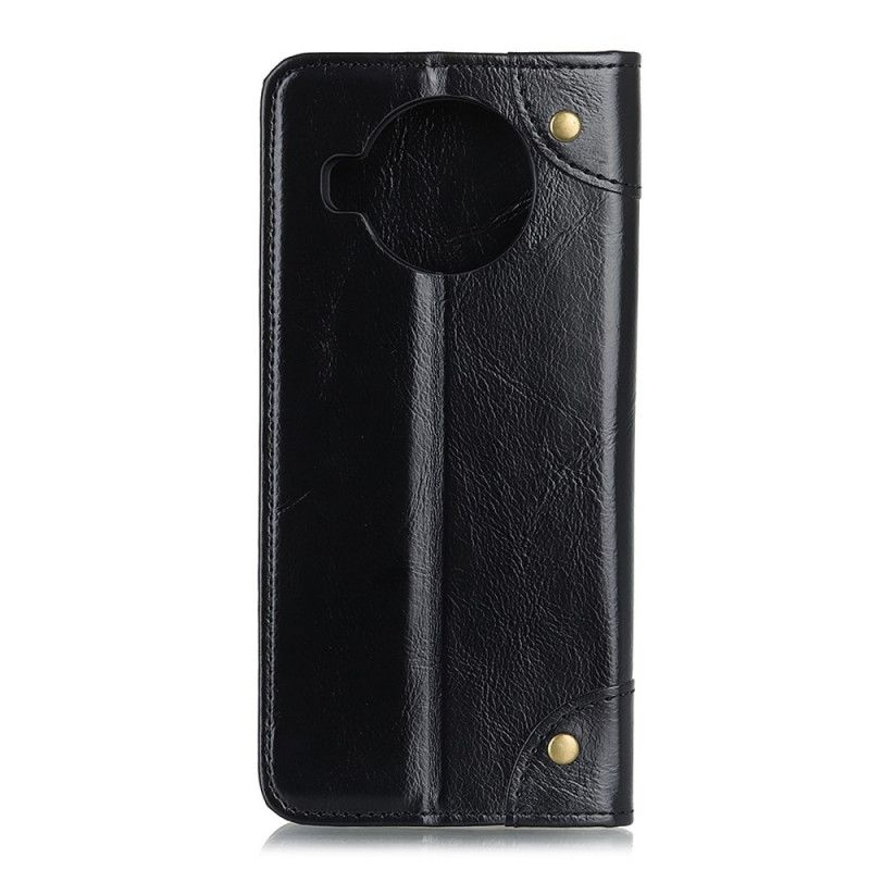 Flip Case Xiaomi Mi 10T Lite 5G / Redmi Note 9 Pro 5G Schwarz Ledernieten