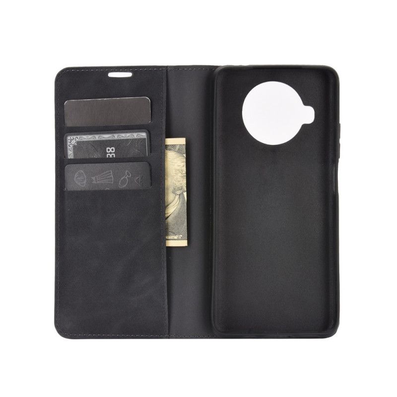 Flip Case Xiaomi Mi 10T Lite 5G / Redmi Note 9 Pro 5G Schwarz Seidenledereffekt