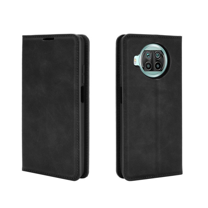 Flip Case Xiaomi Mi 10T Lite 5G / Redmi Note 9 Pro 5G Schwarz Seidenledereffekt