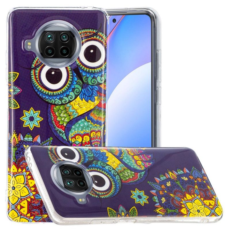 Hülle Xiaomi Mi 10T Lite 5G / Redmi Note 9 Pro 5G Handyhülle Neon-Mandala-Eule