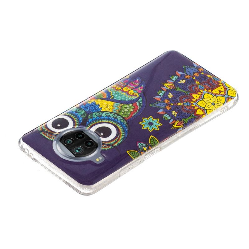 Hülle Xiaomi Mi 10T Lite 5G / Redmi Note 9 Pro 5G Handyhülle Neon-Mandala-Eule