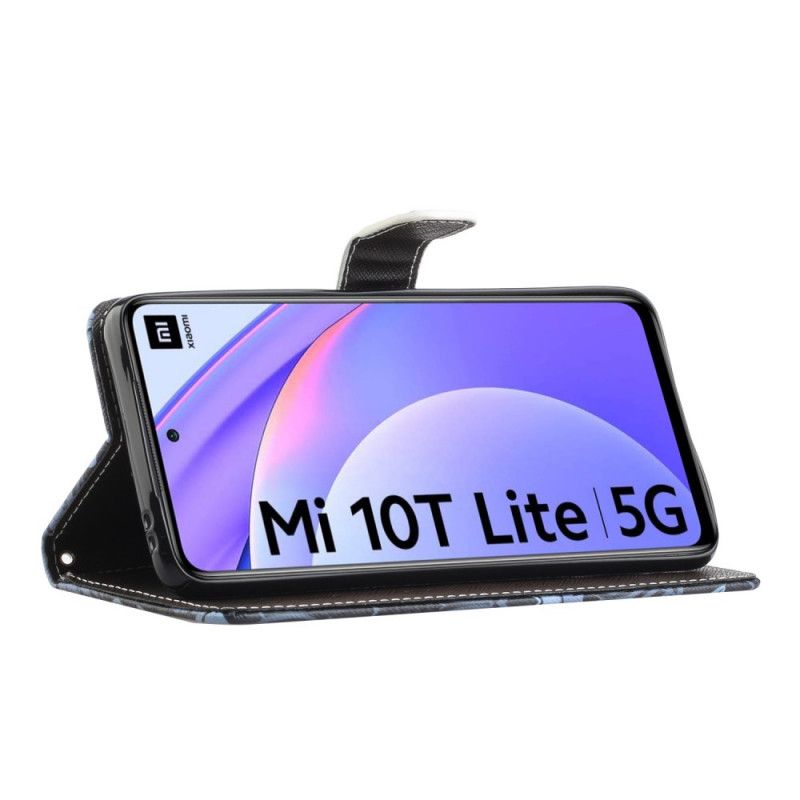 Lederhüllen Xiaomi Mi 10T Lite 5G / Redmi Note 9 Pro 5G Wolf Im Winter Mit Tanga