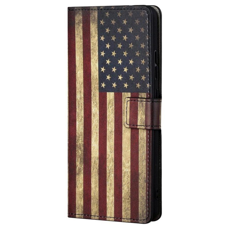 Flip Case Für Samsung Galaxy M23 5G Amerikanische Flagge