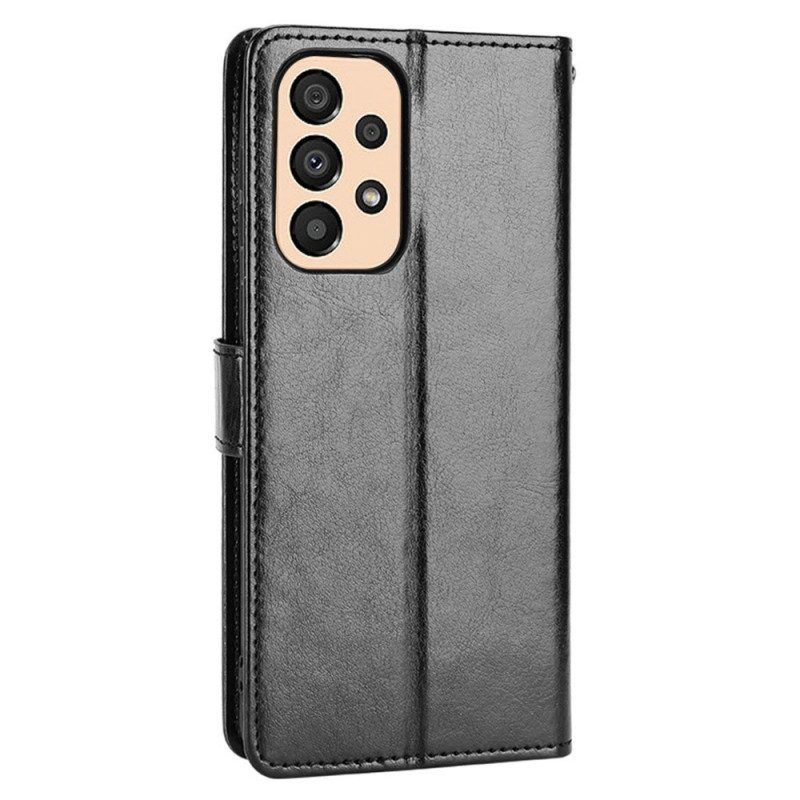 Flip Case Für Samsung Galaxy M23 5G Auffälliges Kunstleder