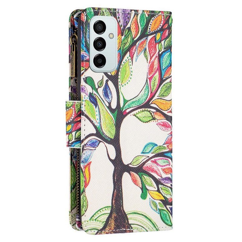 Flip Case Für Samsung Galaxy M23 5G Baum-geldbörse Und Schlüsselband