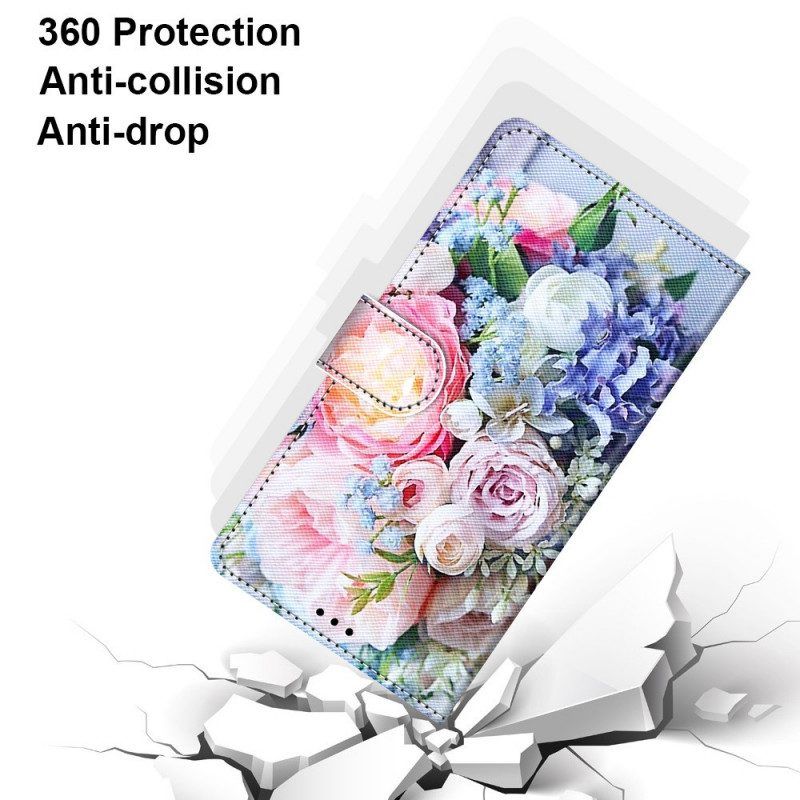 Flip Case Für Samsung Galaxy M23 5G Blumenwunder