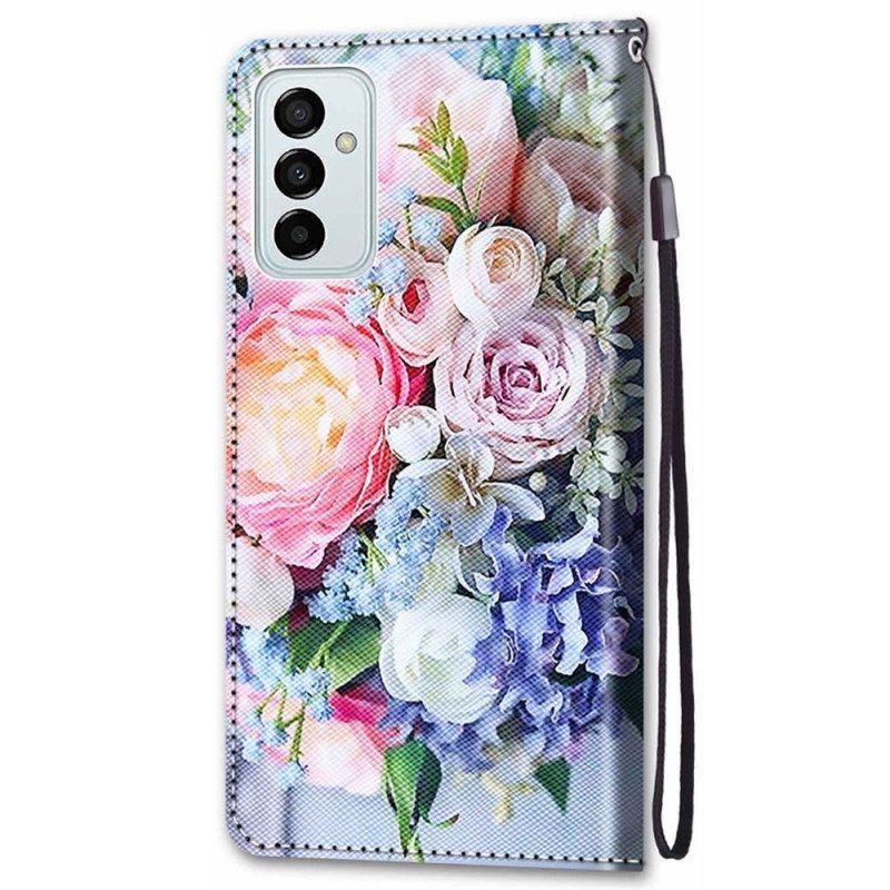 Flip Case Für Samsung Galaxy M23 5G Blumenwunder